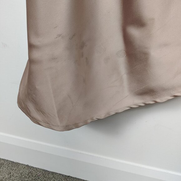 Chi Chi London Women's Dress Size 12 Champagne Crew Neck Elegant Prom Occasion - Picture 10 of 10